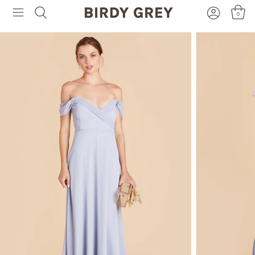 Birdy Grey Strapless Dress in Soft Blue